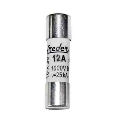 Componente Electrice - Siguranță fuzibilă 12A, 10x38 mm, Freder 88-8120, pentru sisteme fotovoltaice