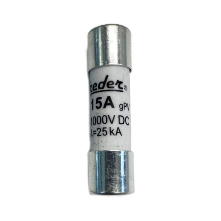Componente Electrice - Siguranță fuzibilă 15A, 10x38 mm, Freder 88-8150, pentru sisteme fotovoltaice