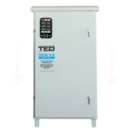 Trifazate - Stabilizator retea maxim 100KVA-SVC cu servomotor trifazat-trifazat pentru exterior IP65 TED007520