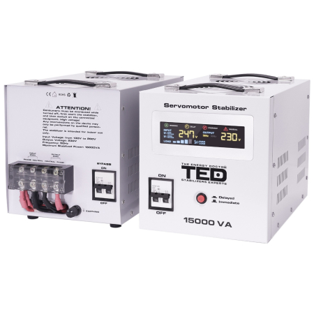 Monofazate - Stabilizator retea maxim 15KVA-SVC cu servomotor monofazat NEW Design TED005045