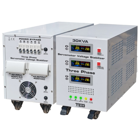Trifazate - Stabilizator retea maxim 30KVA-SVC cu servomotor trifazat-trifazat TED000156