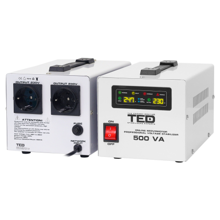 Monofazate - Stabilizator retea maxim 500VA-SVC cu servomotor monofazat TED004680