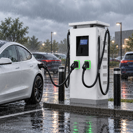 Stație de încărcare DC mașini electrice 240kW, rapidă, 2 port CCS2, IP54, 200-1000 V DC, WDO01-DC240K [5]
