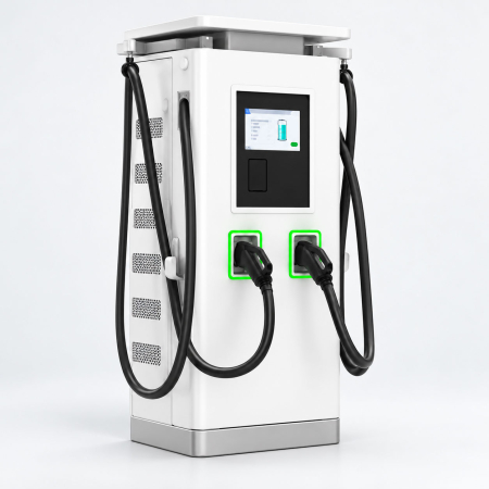Stație de încărcare DC mașini electrice 240kW, rapidă, 2 port CCS2, IP54, 200-1000 V DC, WDO01-DC240K [1]