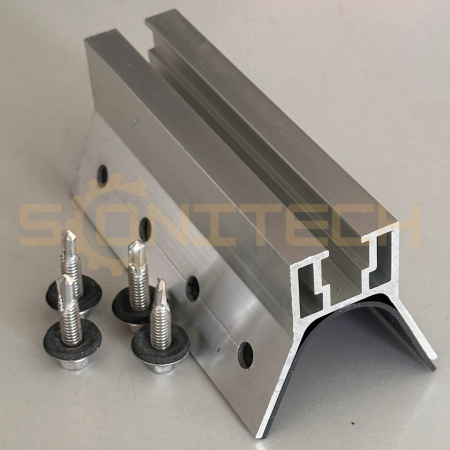 Sisteme de montaj - Suport minirail panouri sandwich + garnitură cauciuc + 4 suruburi autoforante