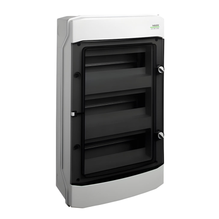 FOTOVOLTAICE - Tablou electric aplicat 48 module, IP65, alb, ușă transparentă, Noark 113266, pentru sisteme fotovoltaice