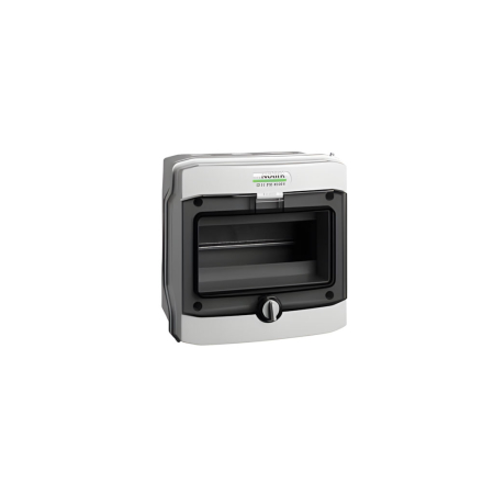 Tablouri și Dulapuri Electrice Fotovoltaice - Tablou electric aplicat 8 module, IP65, alb, ușă transparentă, Noark 101493, pentru sisteme fotovoltaice