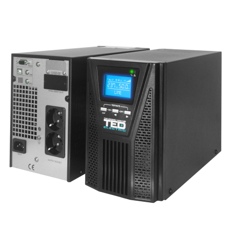 UPS-uri - UPS 1000VA Online dubla conversie management 2 schuko TED Electric TED003973