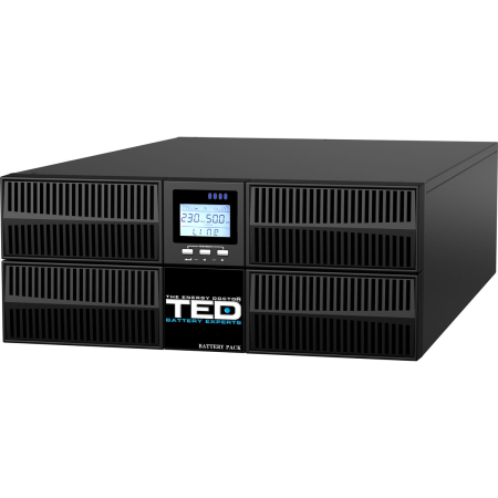 Online Dubla Conversie - UPS 10KVA rackabil 4U Online dubla conversie management intrare/iesire regleta (FARA ACUMULATORI) TED Electric TED006233