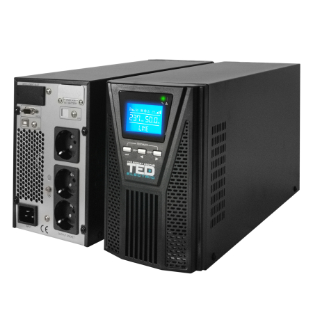 Online Dubla Conversie - UPS 2000VA Online dubla conversie management 3 schuko TED Electric TED003980