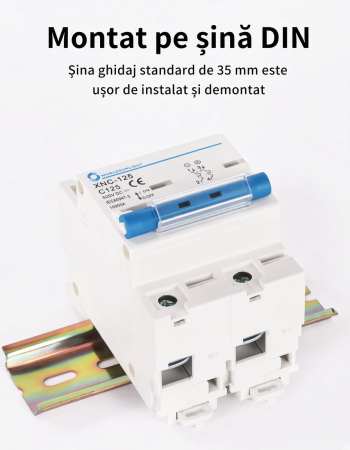 XNC-125PV | Întrerupător DC MCB Fotovoltaic 2P | 500V DC | 80A-125A | 10kA | Șină DIN [4]
