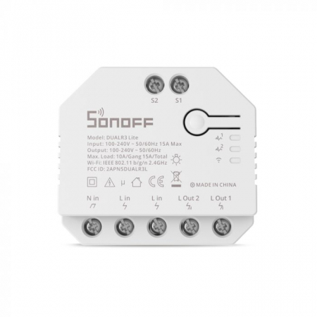 Comutatoare Smart - Releu inteligent Dual R3, WiFi 2 canale