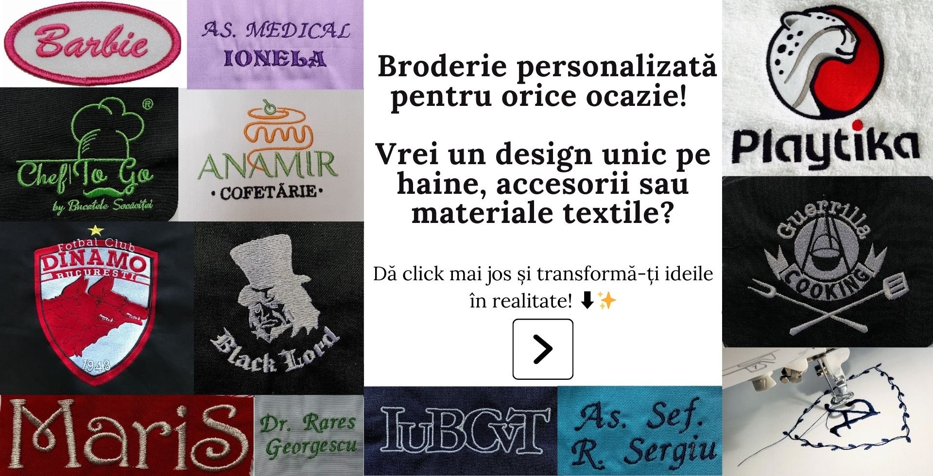 Baner broderie