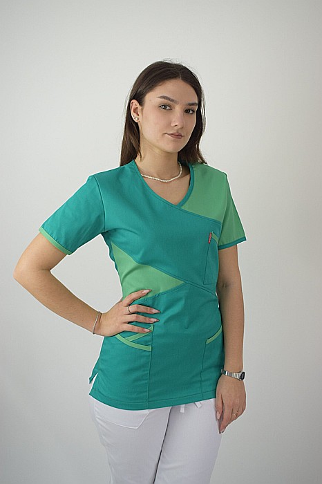 Bluza cambrata dama cu maneca scurta [3]