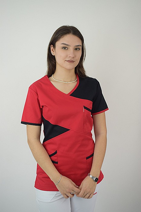 Bluza cambrata dama cu maneca scurta [2]