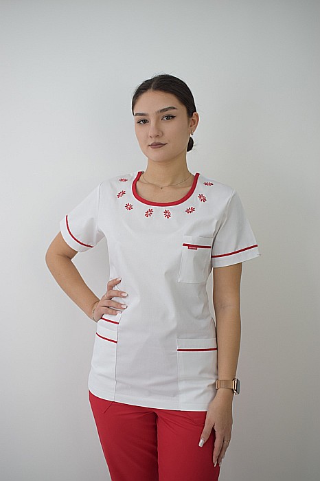 Bluza de dama brodata cu maneca scurta [2]