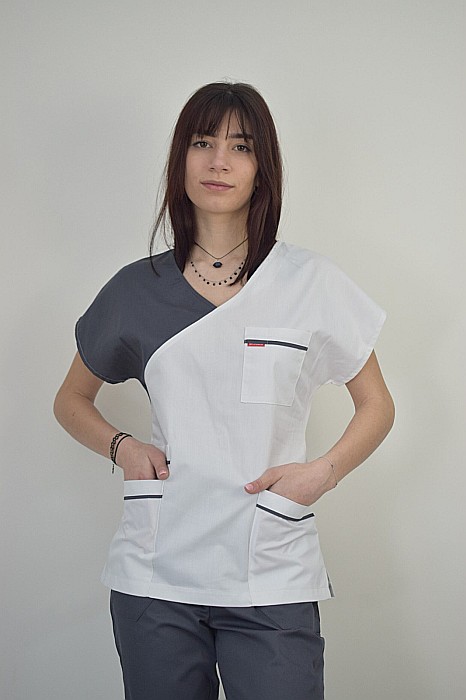 Bluza de dama cambrata cu maneca scurta [3]