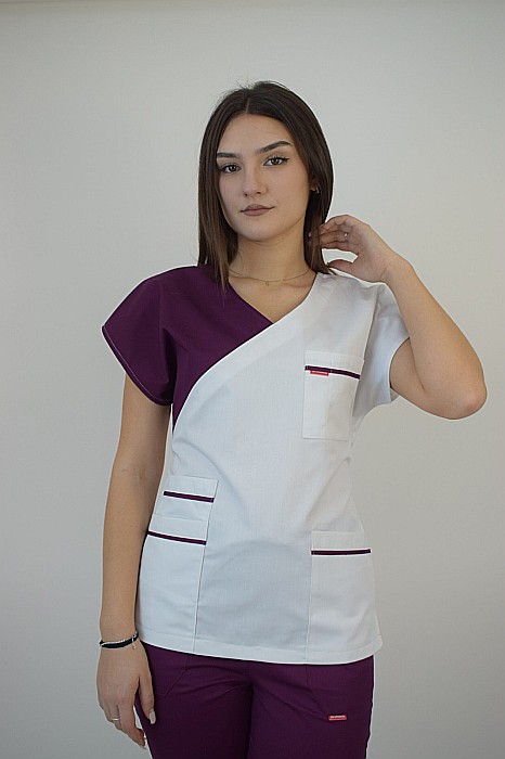 Bluza de dama cambrata cu maneca scurta [14]