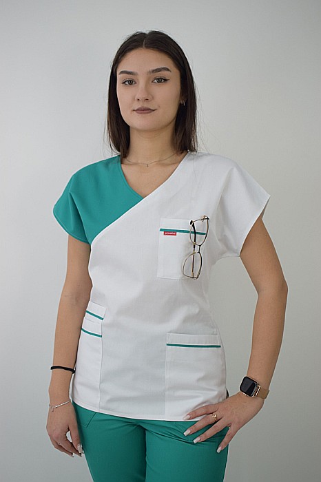 Bluza de dama cambrata cu maneca scurta [7]