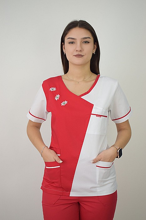 Bluza de dama cambrata cu maneca scurta [4]