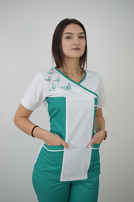 Bluza de dama cambrata cu maneca scurta D06F [2]
