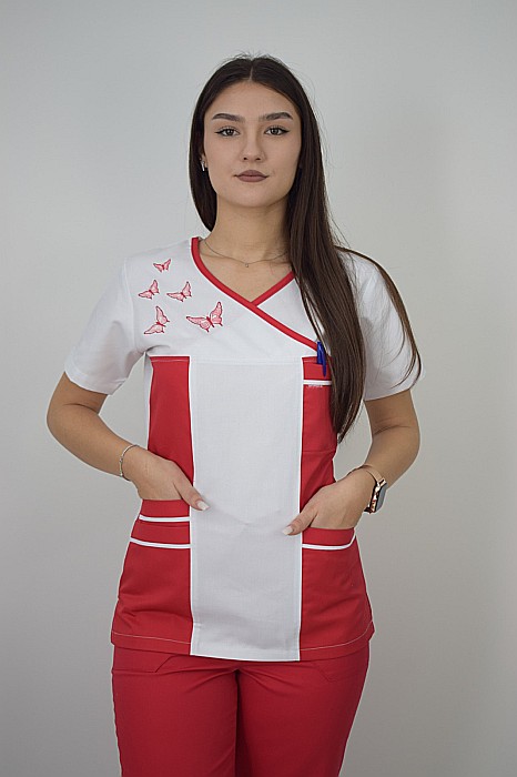 Bluza de dama cambrata cu maneca scurta D06F [3]