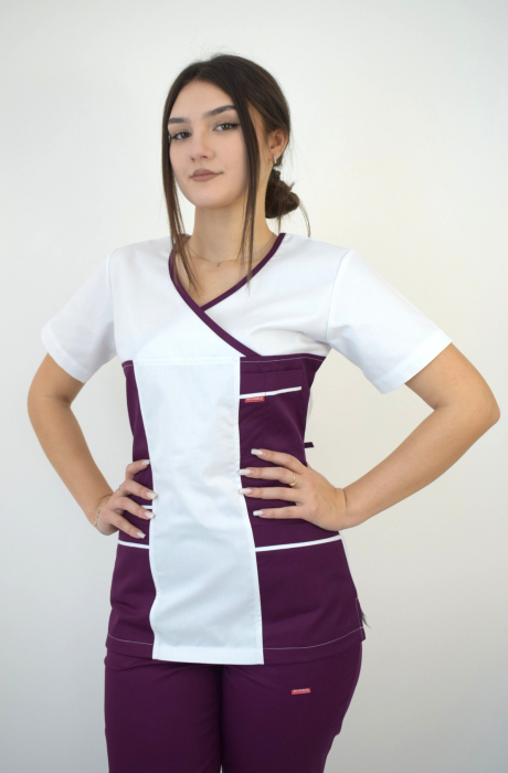 Bluza de dama cambrata cu maneca scurta [10]