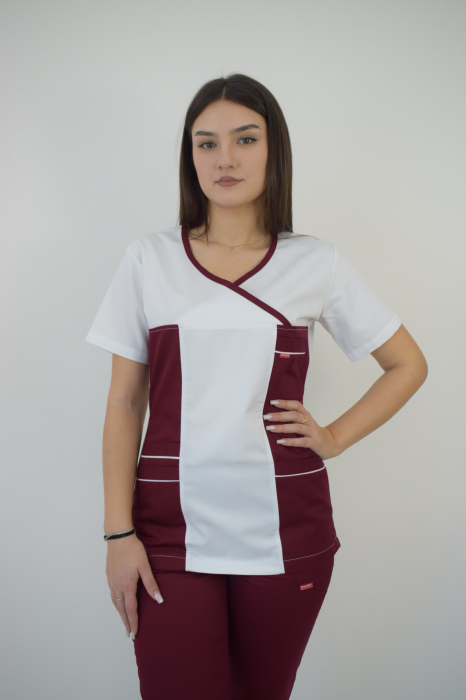 Bluza de dama cambrata cu maneca scurta [5]