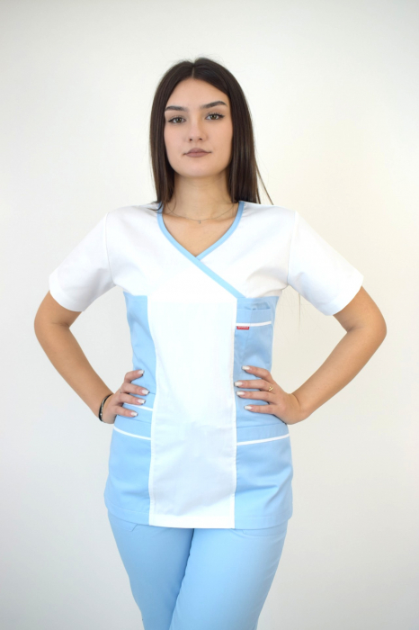 Bluza de dama cambrata cu maneca scurta [9]