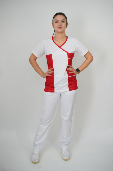 Costum de dama cu pantalon alb [9]