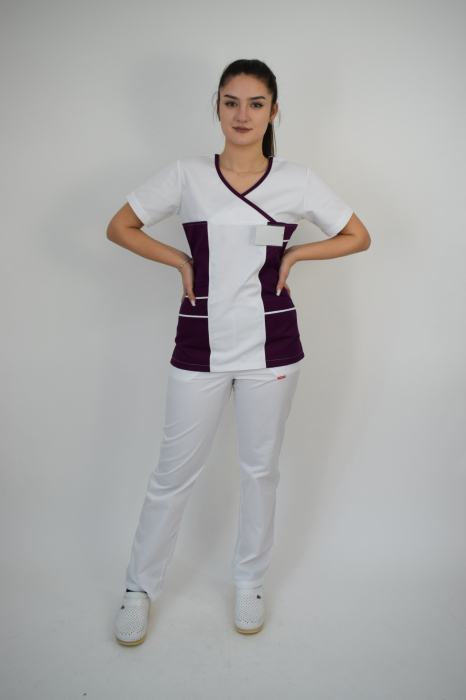 Costum de dama cu pantalon alb [13]