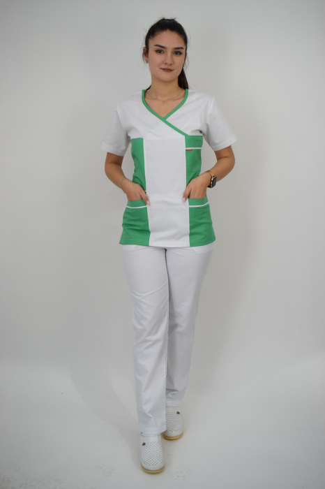 Costum de dama cu pantalon alb [11]