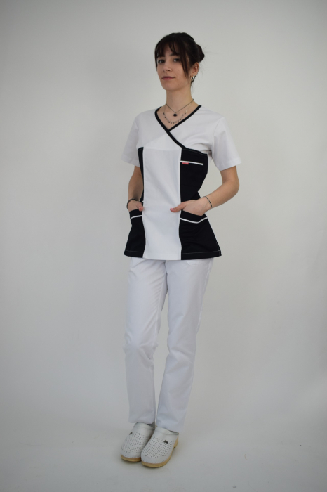 Costum de dama cu pantalon alb [7]
