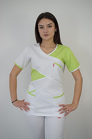 Bluze - Bluza cambrata dama cu maneca scurta