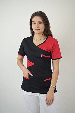 Bluze - Bluza cambrata dama cu maneca scurta