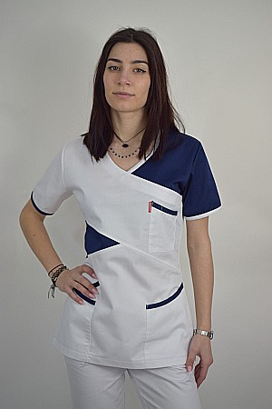 Bluze - Bluza cambrata dama cu maneca scurta