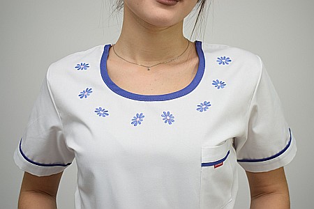 Bluze - Bluza de dama brodata cu maneca scurta