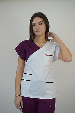Bluza de dama cambrata cu maneca scurta [13]
