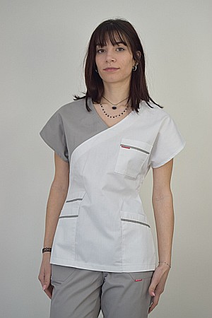 Bluza de dama cambrata cu maneca scurta [5]