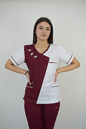 Bluze - Bluza de dama cambrata cu maneca scurta