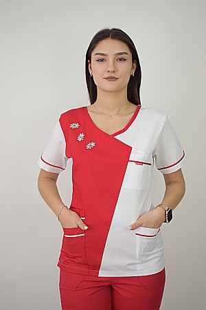 Bluza de dama cambrata cu maneca scurta [3]