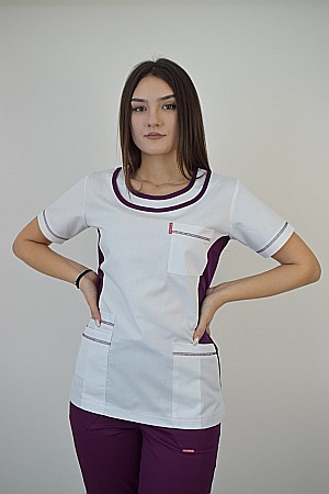 Bluze - Bluza de dama cambrata cu maneca scurta