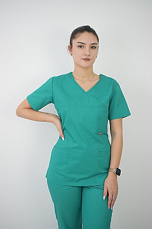 Bluza de dama cambrata cu maneca scurta [6]