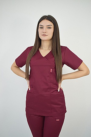 Bluza de dama cambrata cu maneca scurta [5]
