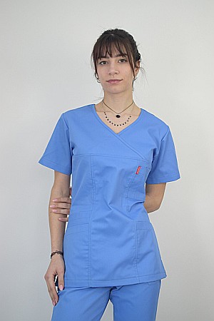 Bluza de dama cambrata cu maneca scurta [14]