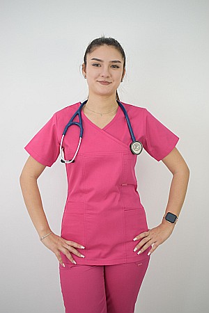 Bluza de dama cambrata cu maneca scurta [4]