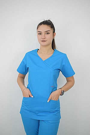 Bluza de dama cambrata cu maneca scurta [5]