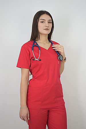 Bluza de dama cambrata cu maneca scurta [3]