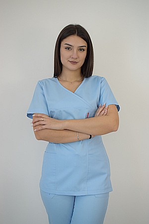 Bluza de dama cambrata cu maneca scurta [16]
