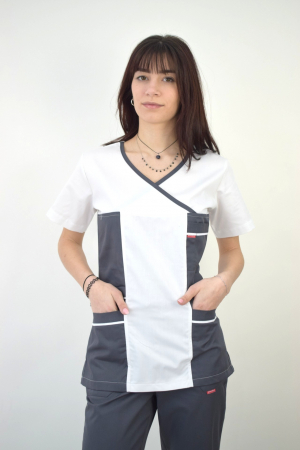 Bluza de dama cambrata cu maneca scurta [7]